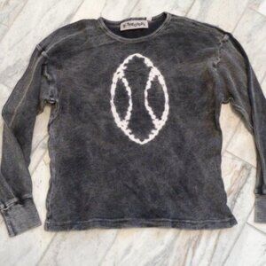 New Bottlecapps girls size 6 black/gray/white thermal look Boutique top